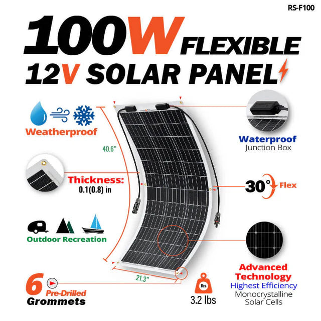 MEGA 100 FLEX | 100 Watt Flexible Solar Panel
