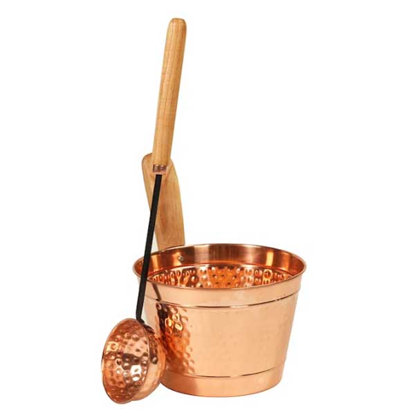 Copper Sauna Bucket W/Ladle