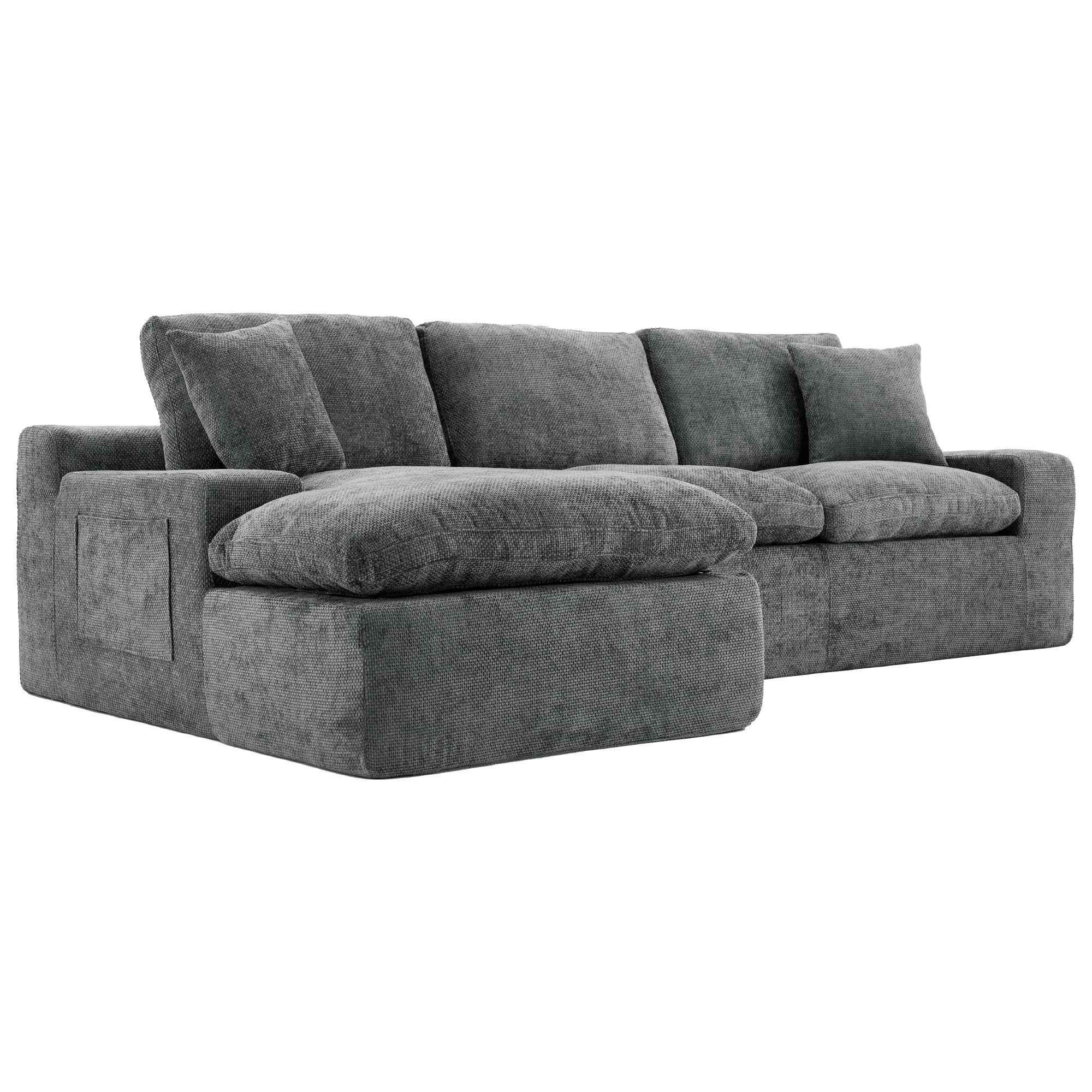 Cloud Sectional Sofa 107.9' Upholstered Sofa Couch with Double-layer