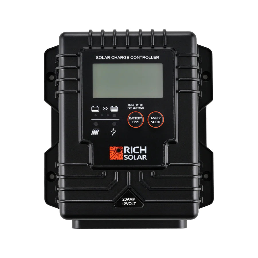 Controller | Waterproof 20A 12V PWM Controller for RVs, Trailers, Campers, Vans, Boats, Off-Grid | #1 Waterproof Solar Controller