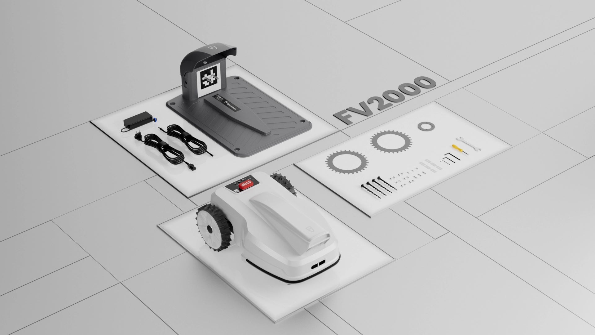 Smart Wireless Robotic Lawn Mower FJD FV2000