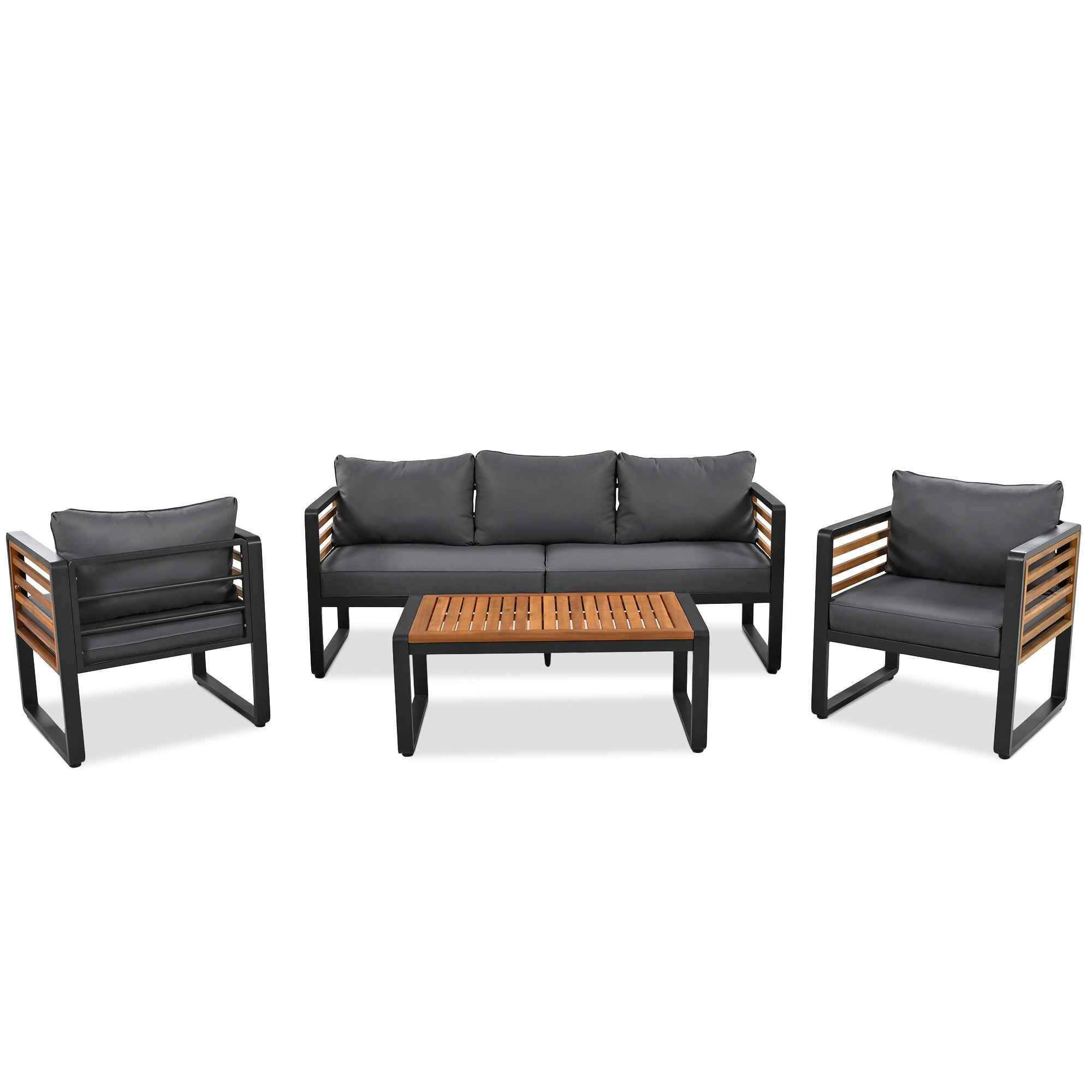Large Size 4-pieces Outdoor Furniture sofa for 5 Person Conversation
