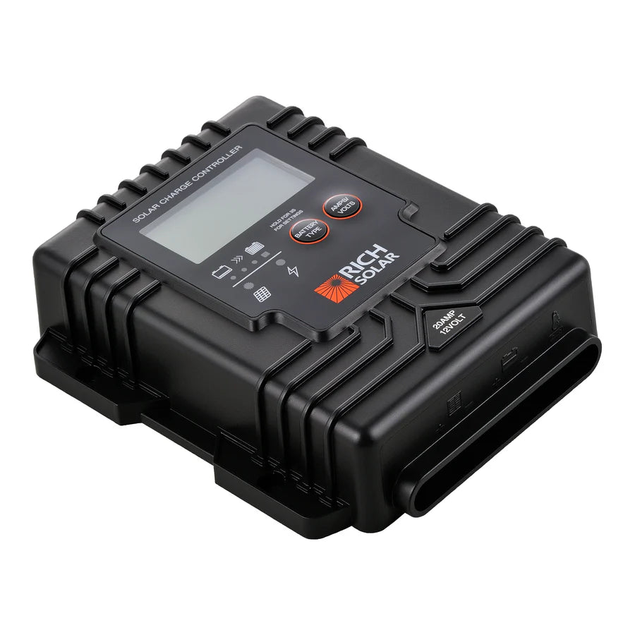 Controller | Waterproof 20A 12V PWM Controller for RVs, Trailers, Campers, Vans, Boats, Off-Grid | #1 Waterproof Solar Controller