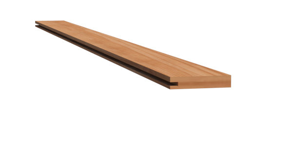 1 x 2-1/2" x 94-3/4" Floor Board with groove on one side and flat on other