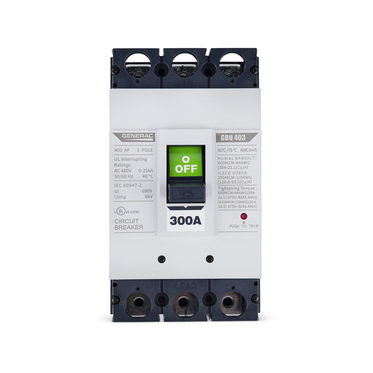 9981 - 300 A 3-Pole Circuit Breaker (CB) Kit