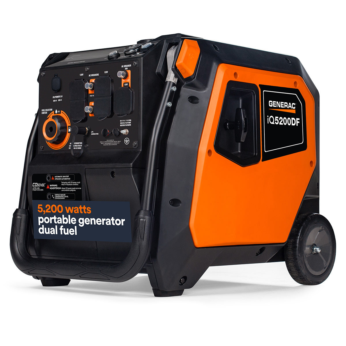 8947 - iQ5200 Dual Fuel Portable Inverter Generator 50ST
