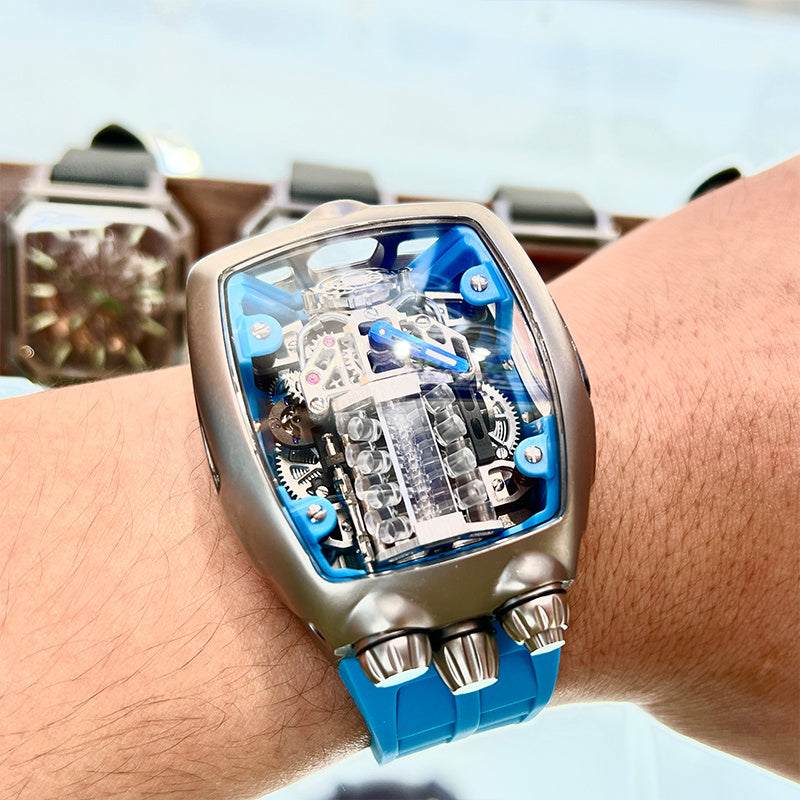 Cylinder Engine Multi-function Watch For Men