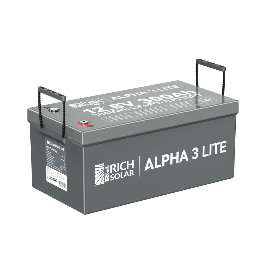 ALPHA 3 LITE | 12V 300Ah LiFePO4 Battery |12V Lithium Battery for RVs, Cabins, Off-Grid | 4,000 Lifetime Cycles