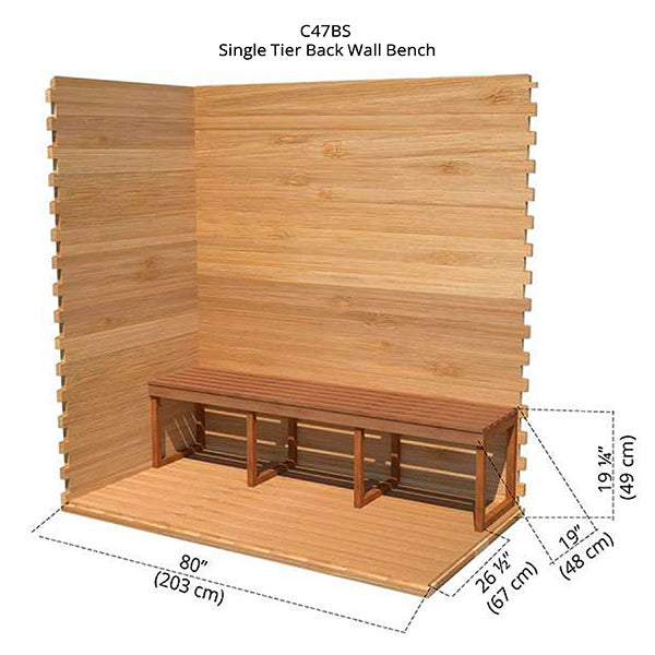 Single Tier Back Wall Bench
