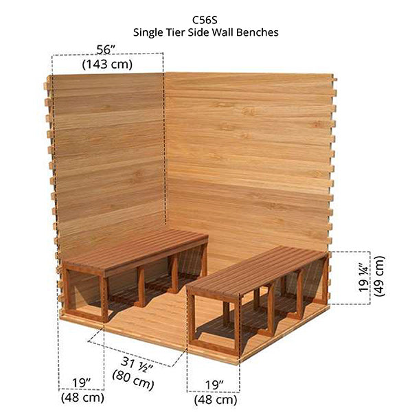 Single Tier Side Wall Benches