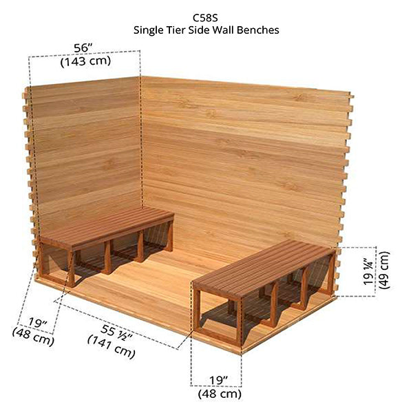 Single Tier Side Wall Benches