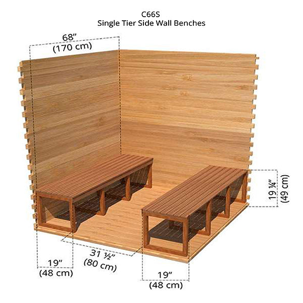 Single Tier Side Wall Benches