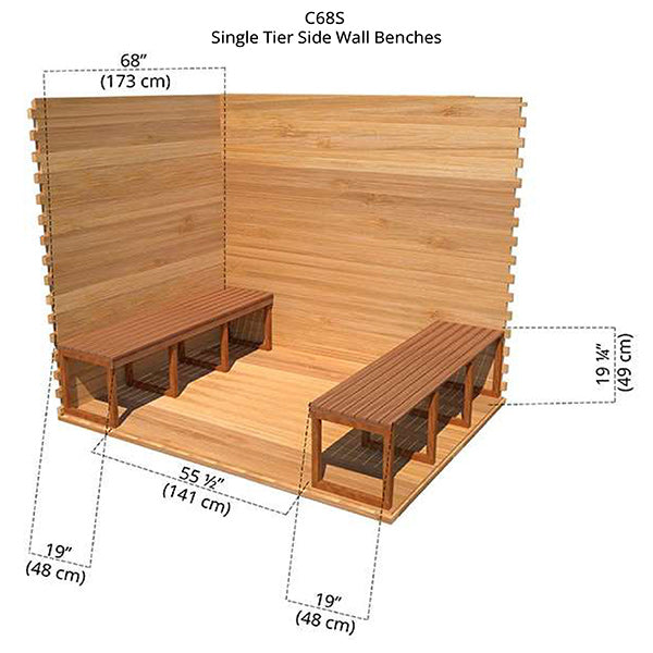 Single Tier Side Wall Benches