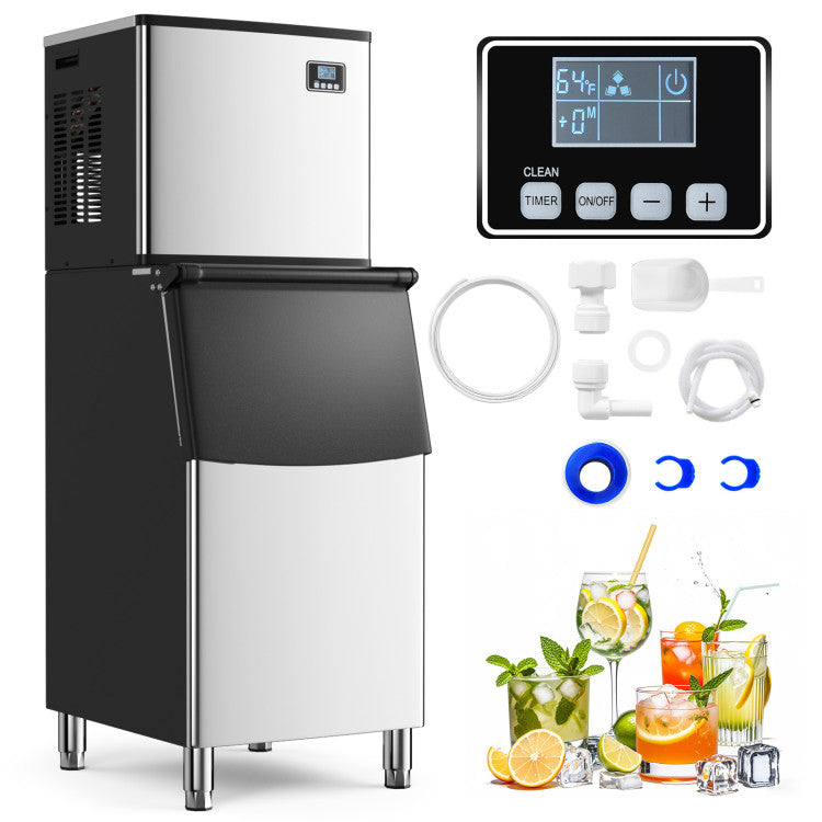 418 LBS Ice Maker with 200 LBS Bin