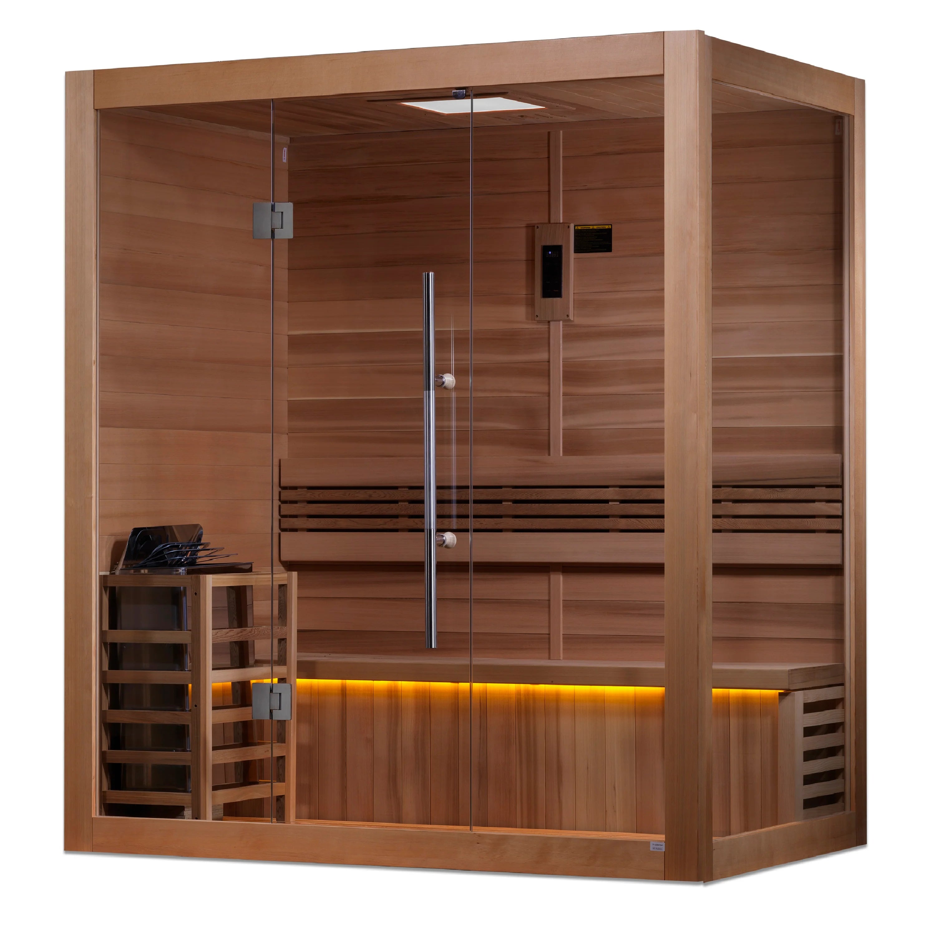 Golden Designs Forssa 3-4 Person Traditional Sauna – Canadian Red Cedar Interior GDI-7203-01