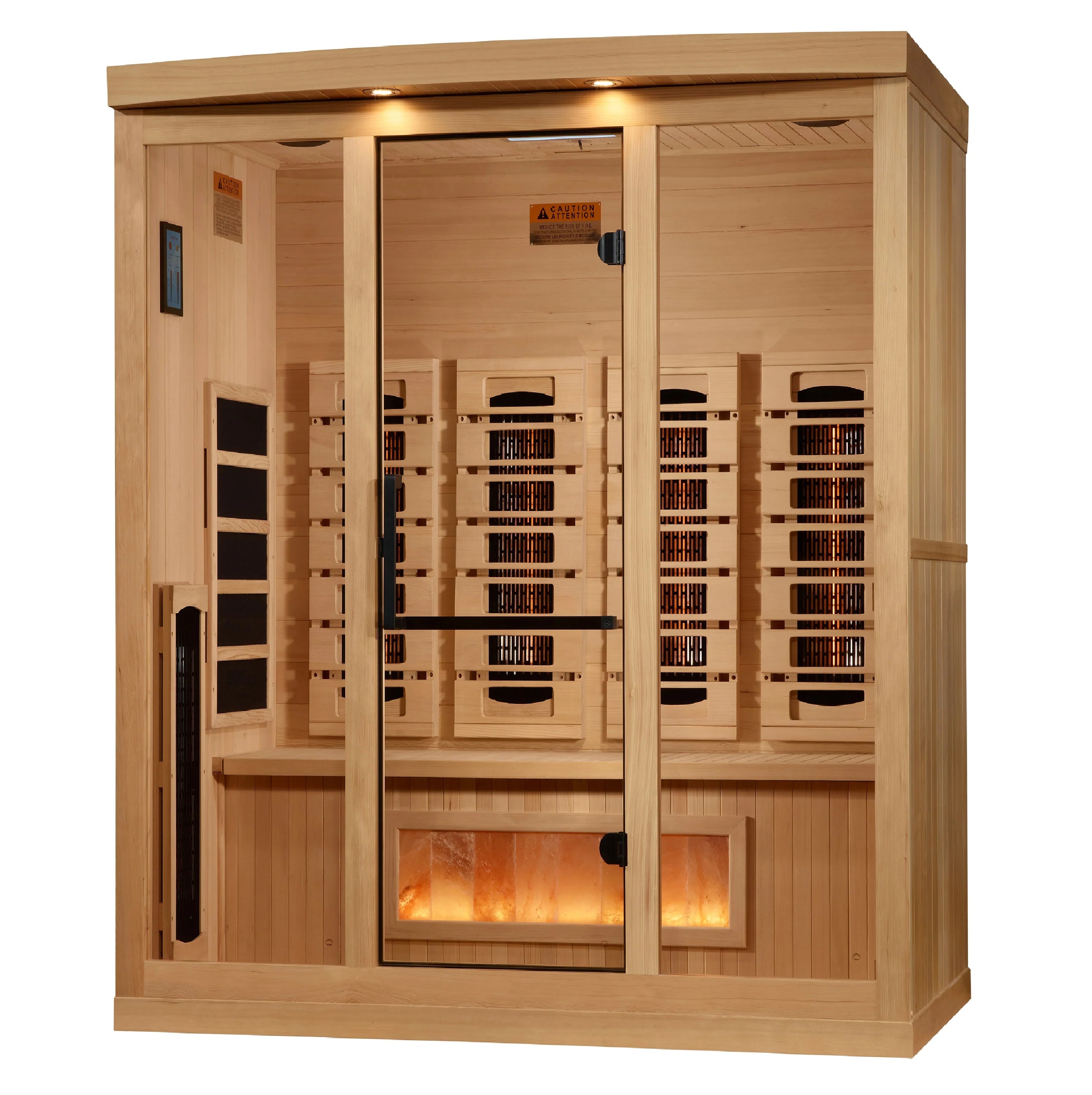 Golden Designs Orion 4 Person Full Spectrum Infrared Sauna with Himalayan Salt Bar GDI-8040-03