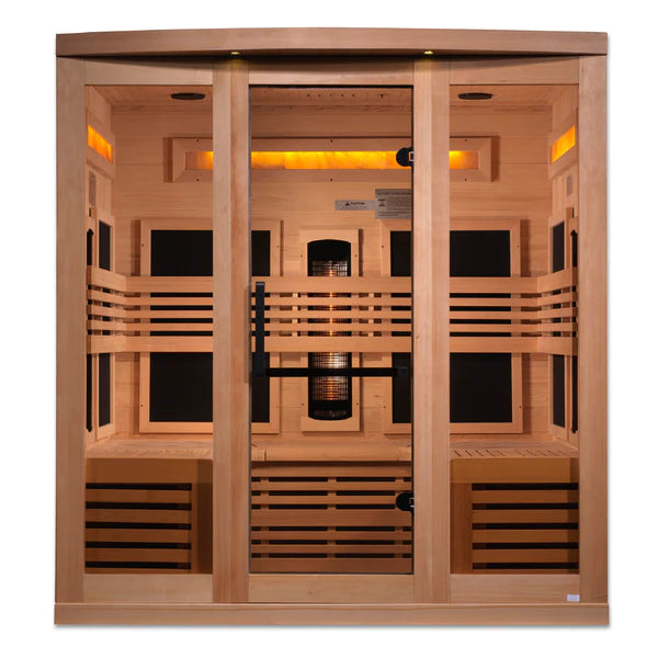 Golden Designs Zenith 6 Person Commercial Full Spectrum Infrared Himalayan Salt Sauna GDI-8260-01
