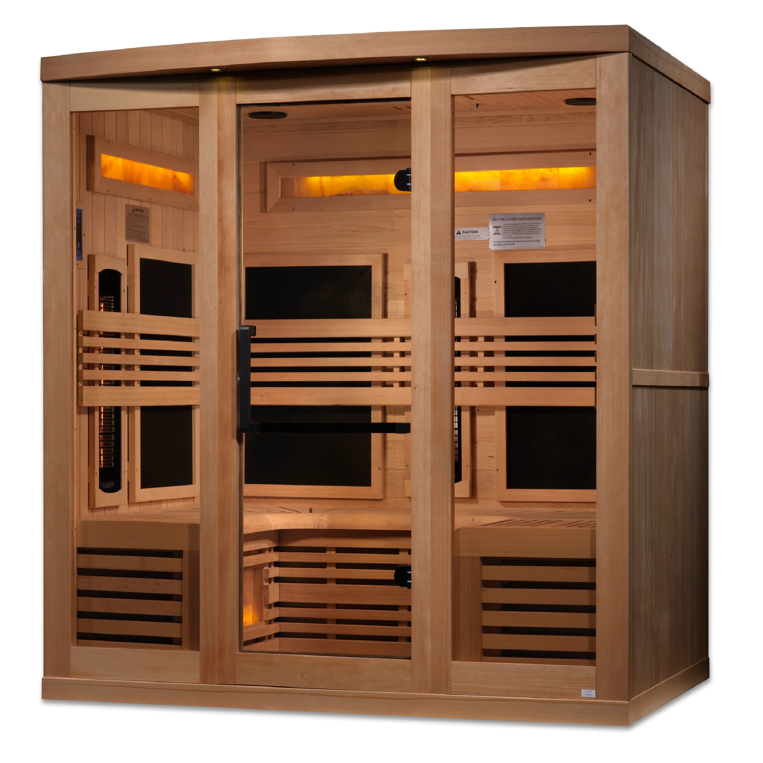 Golden Designs Zenith 6 Person Commercial Full Spectrum Infrared Himalayan Salt Sauna GDI-8260-01