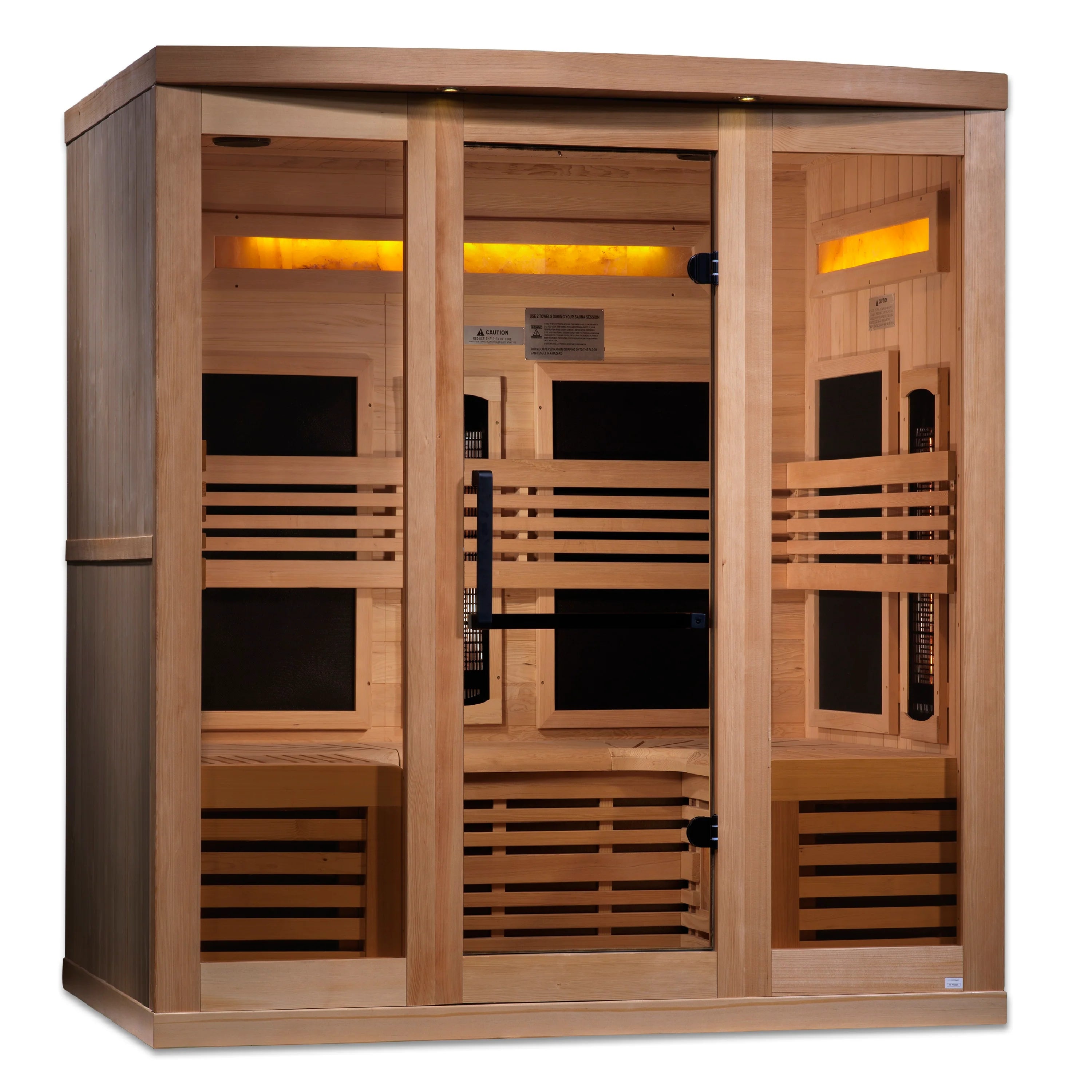 Golden Designs Zenith 6 Person Commercial Full Spectrum Infrared Himalayan Salt Sauna GDI-8260-01