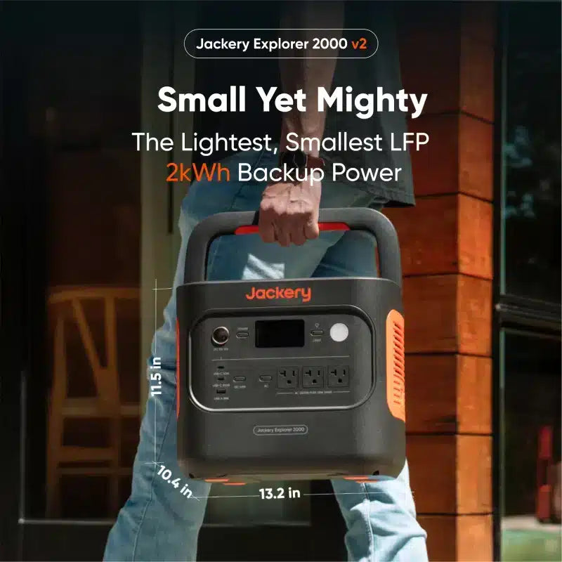 Jackery Explorer 2000 V2 Portable Power Station – 1*E2000V2 + 1*Guard Carrying Bag