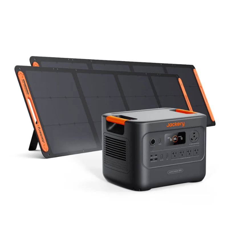 Jackery Explorer 3000 V2 | 3,072Wh LiFePO4 Solar Generator | 3,600W Output + 2*200W Solar Panel