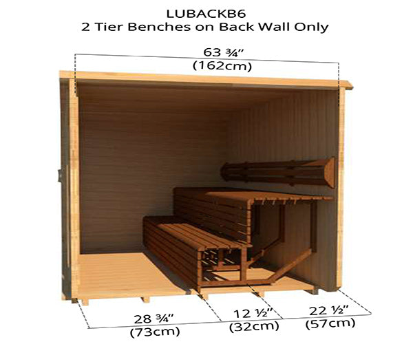 2 Tier Benches on Back Wall Only