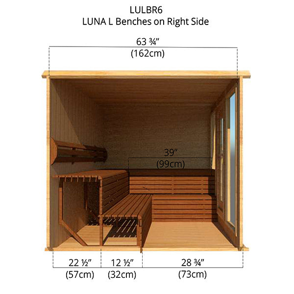 Luna L Benches on Right Side