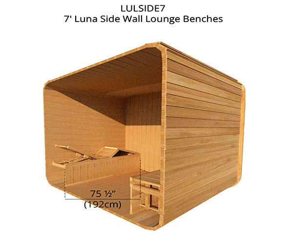 7' Luna Side Wall Lounge Benches