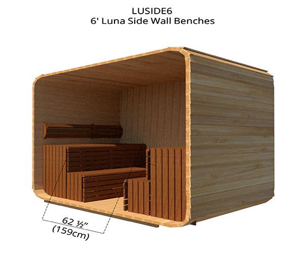 6' Luna Side Wall Benches