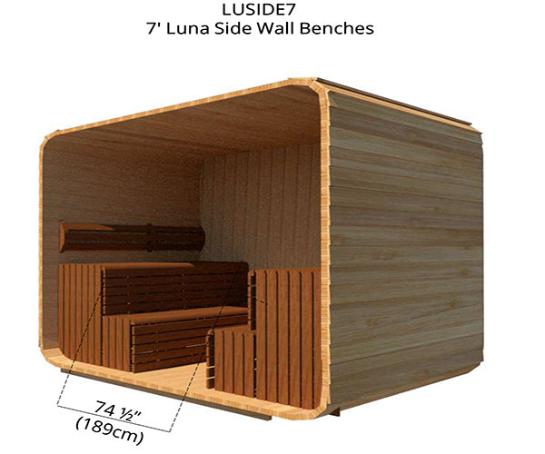 7' Luna Side Wall Benches