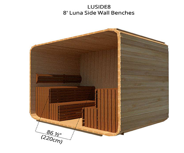8' Luna Side Wall Benches