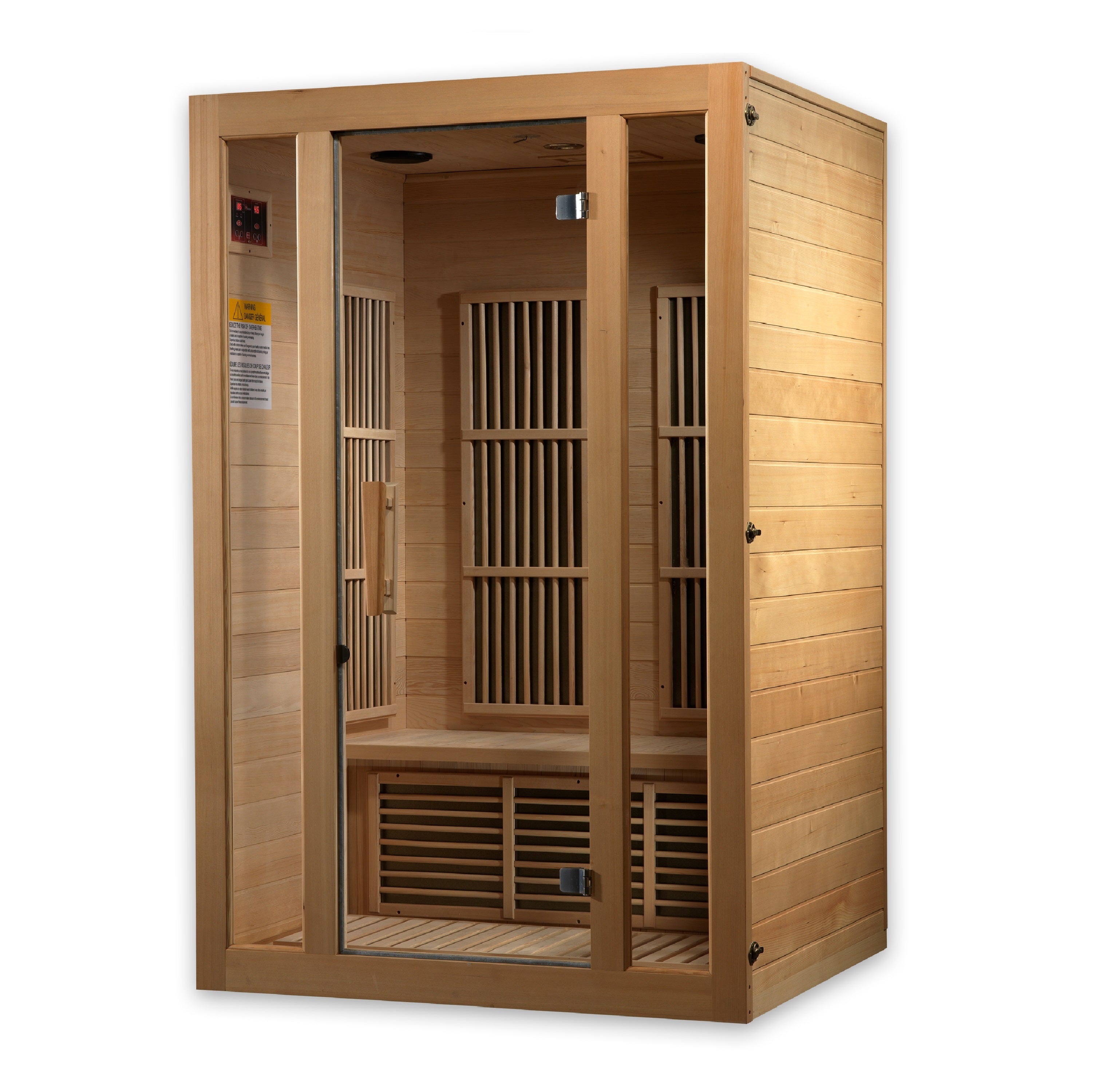 Maxxus Seattle 2 person Near Zero EMF FAR Infrared Sauna Canadian Hemlock MX-J206-01-ZF