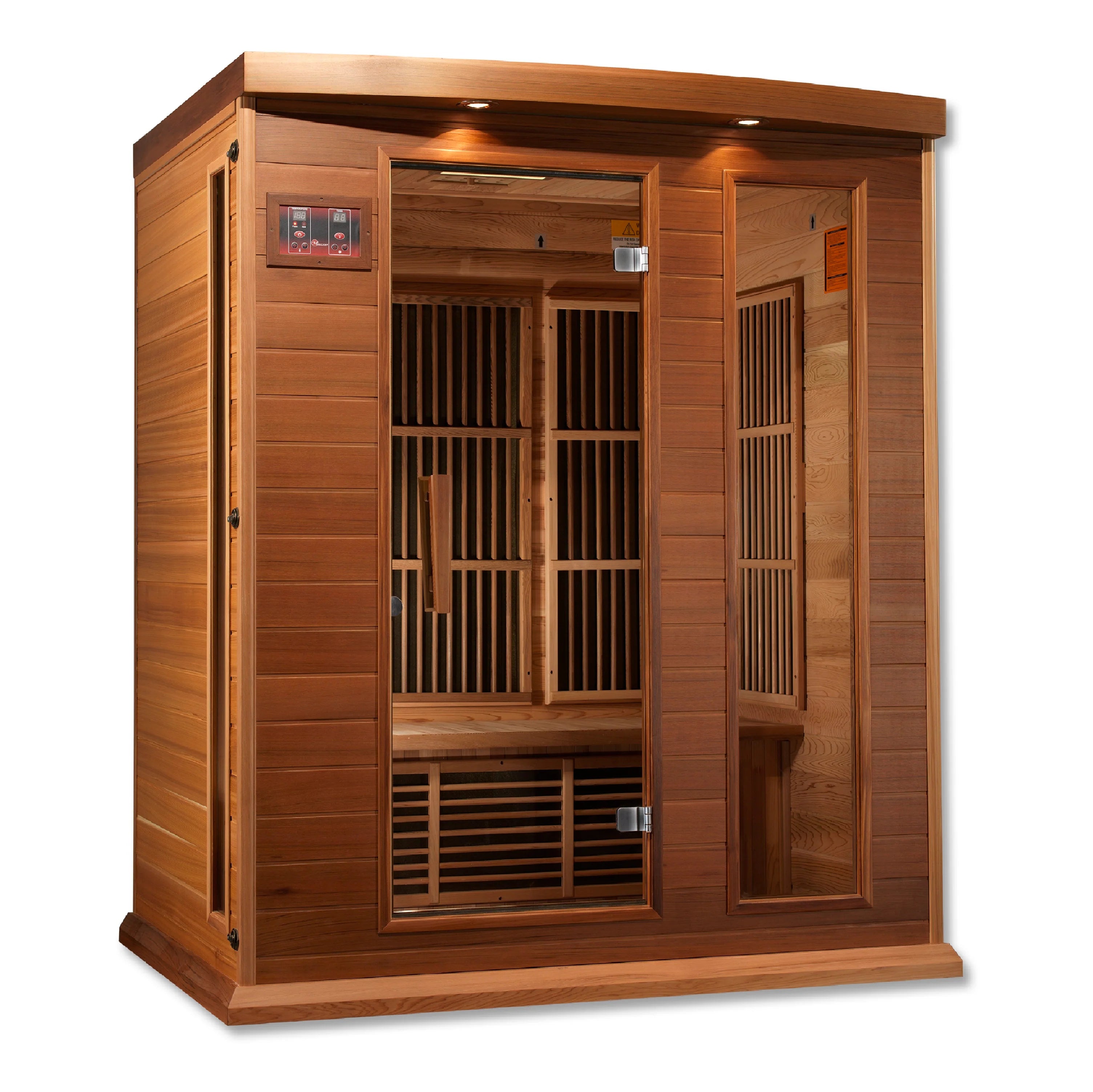 Maxxus Montilemar 3 Person Near Zero EMF FAR Infrared Sauna – Canadian Red Cedar MX-K306-01-ZF CED