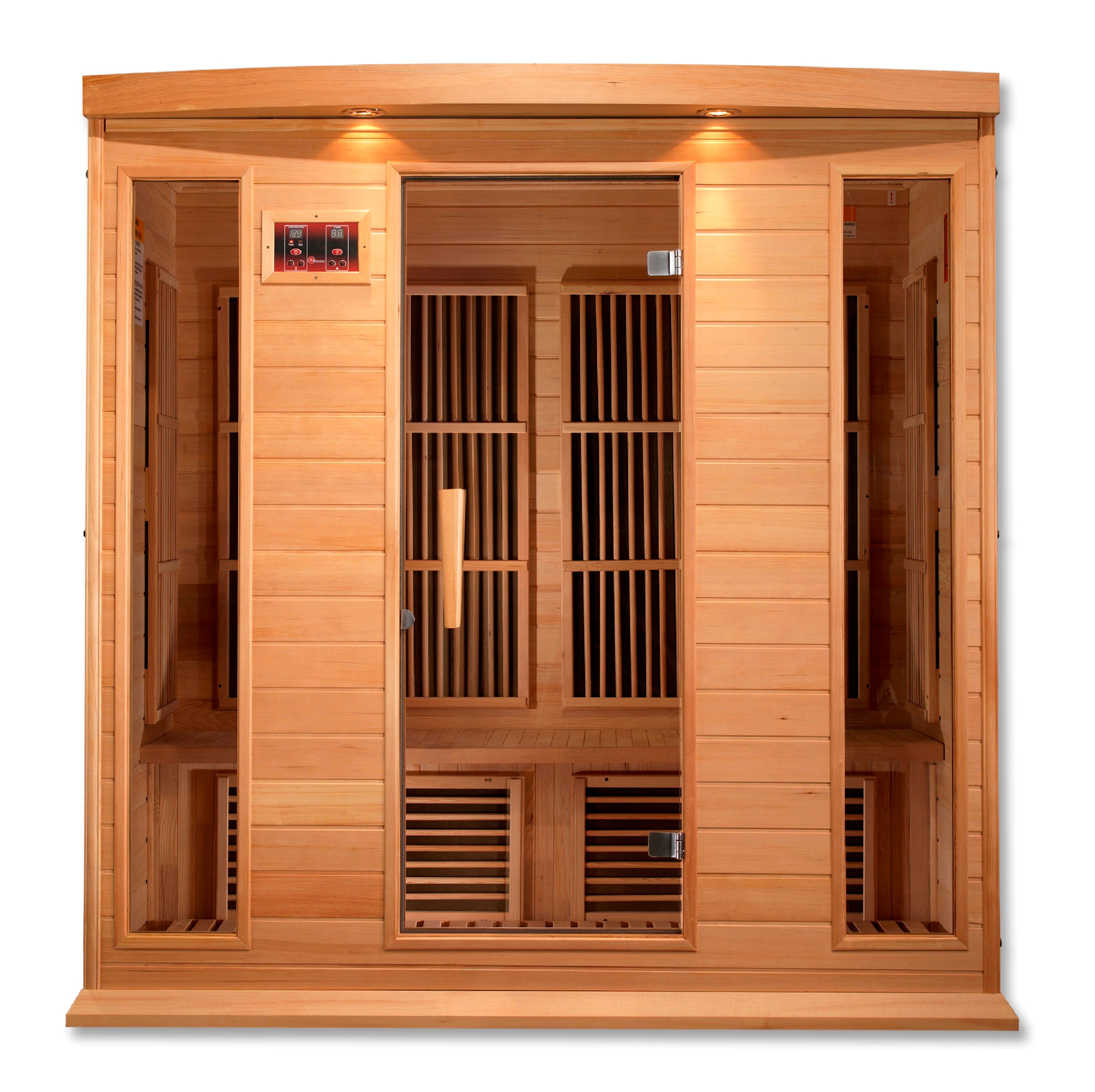 Maxxus Chaumont 4 Person Near Zero EMF FAR Infrared Sauna – Canadian Hemlock MX-K406-01-ZF
