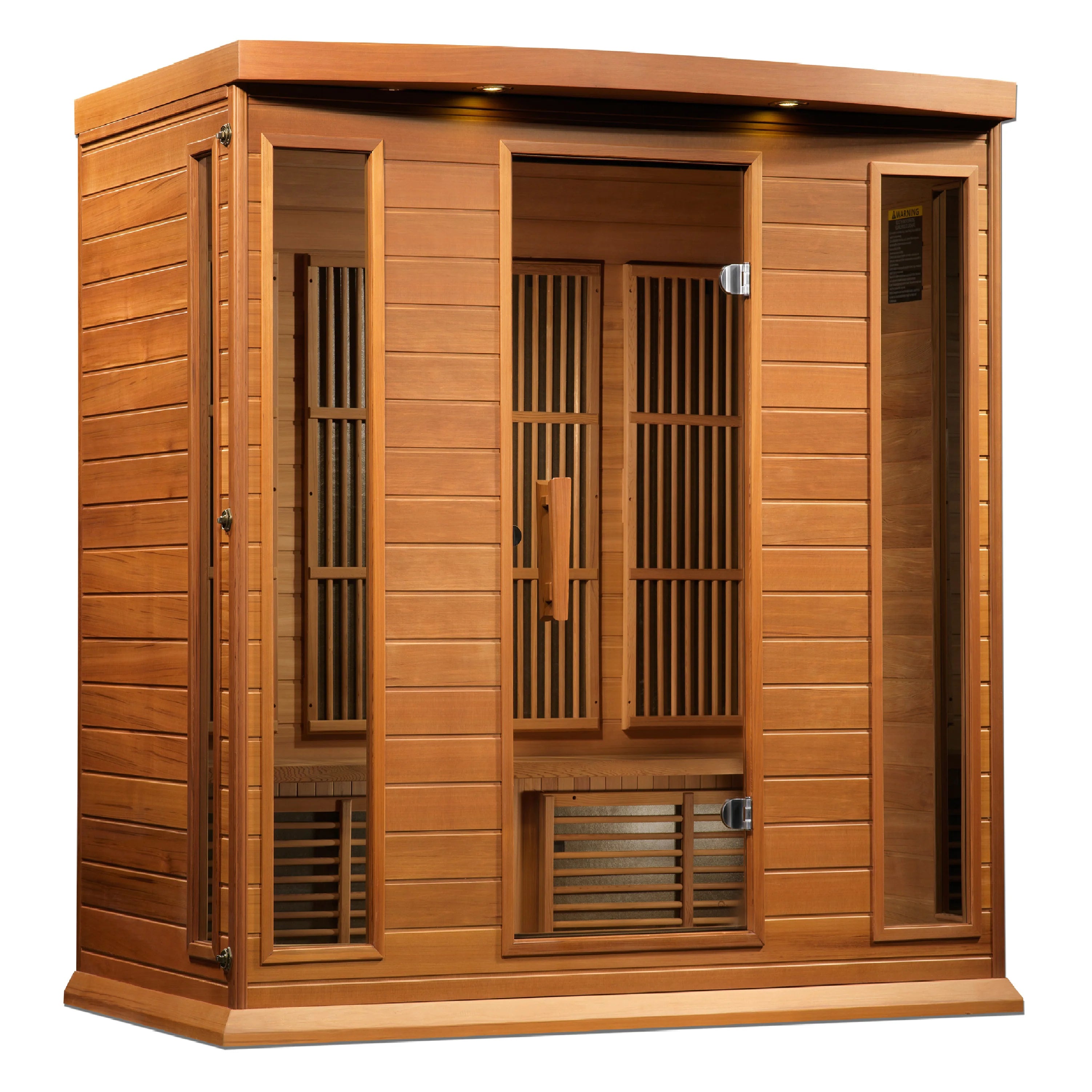 Maxxus Chaumont 4 Person Near Zero EMF FAR Infrared Sauna – Canadian Red Cedar MX-K406-01-ZF CED
