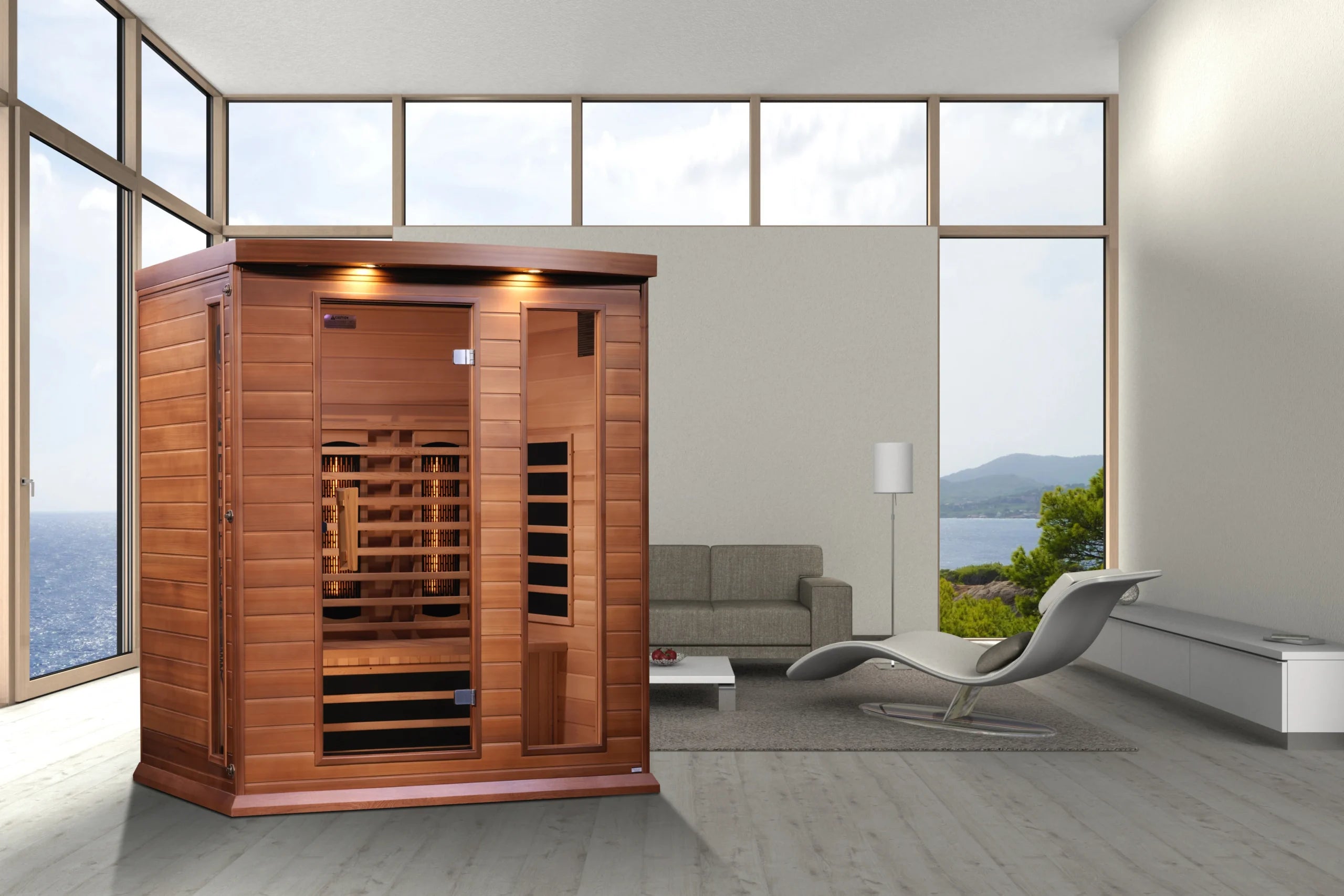 Maxxus Montilemar 3 Person Full Spectrum Infrared Sauna – Canadian Red Cedar MX-M306-01-FS CED