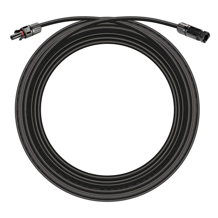 10 Gauge Solar Panel Extension Cable with Male and Female Solar Connector Ends | Pair of 10AWG Red and Black Extension Wire with Connectors on Both Ends