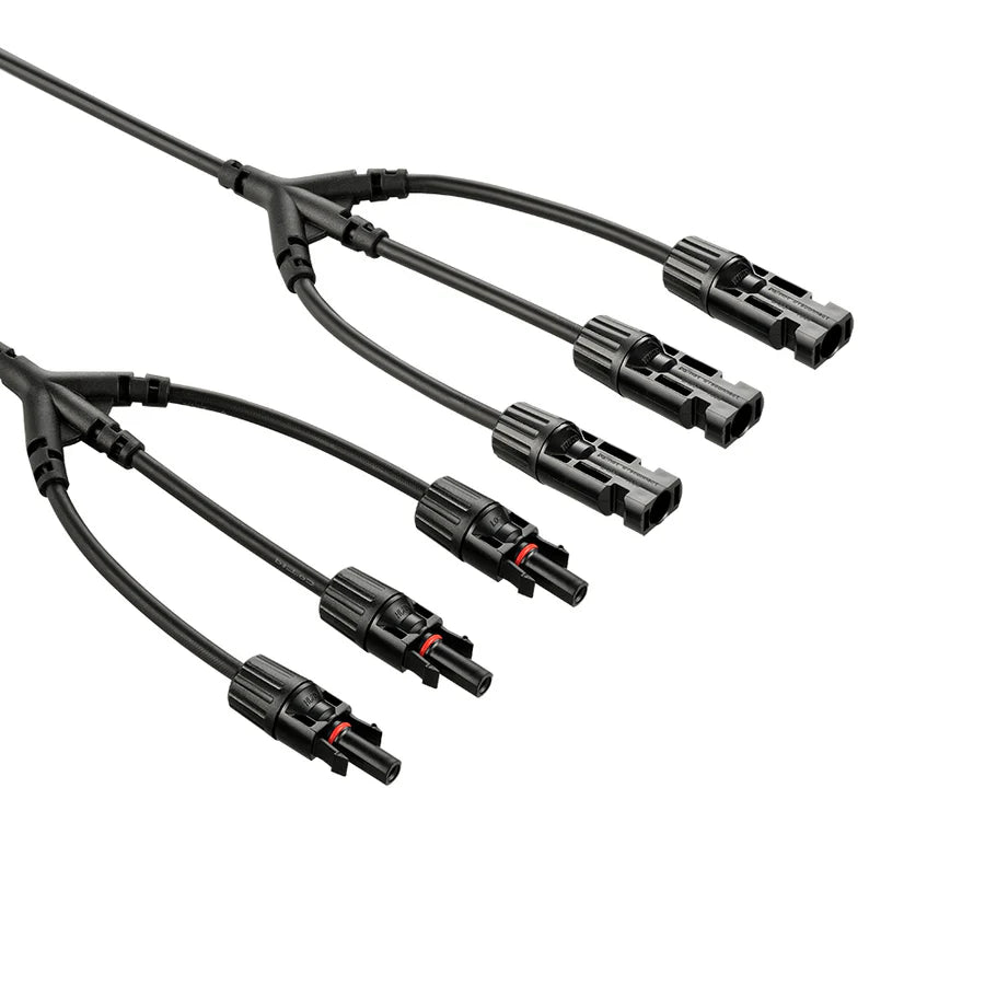 Y Branch Parallel Adapters 3-to-1 | 3-to-1 Weatherproof Parallel Adapters for Solar Panels | Easy to Install