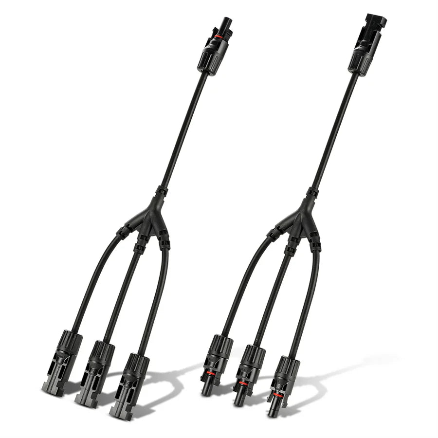 Y Branch Parallel Adapters 3-to-1 | 3-to-1 Weatherproof Parallel Adapters for Solar Panels | Easy to Install
