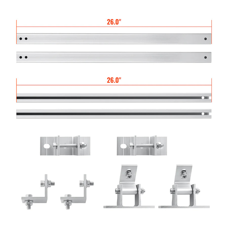 Tilt Mount | Adjustable Tilt Mount for Roofs and Flat Surfaces | Designed for RICH SOLAR MEGA Series Solar Panels | Easy to Install