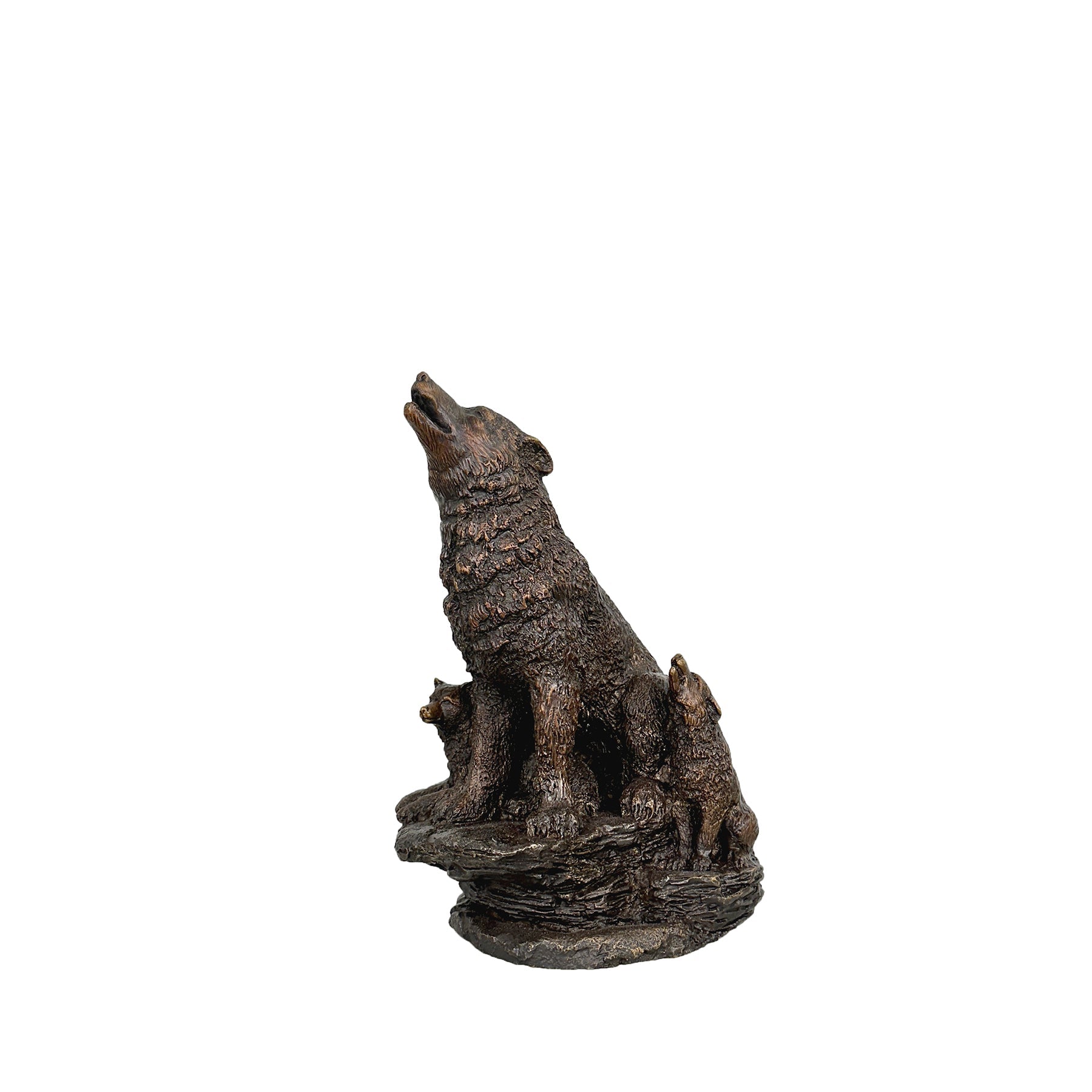 Wolf Family Bronze Statue