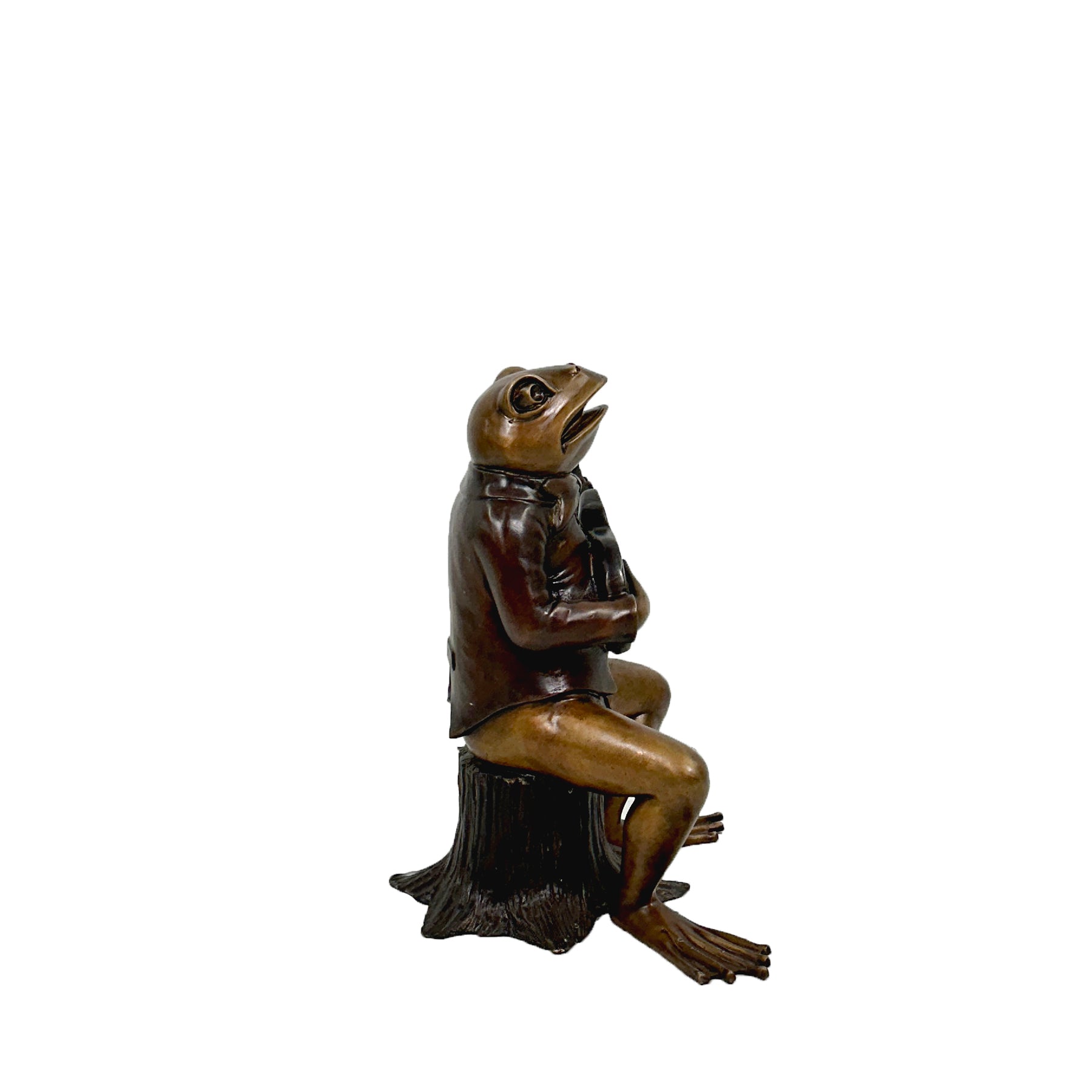 Frog Playing Guitar Bronze Sculpture