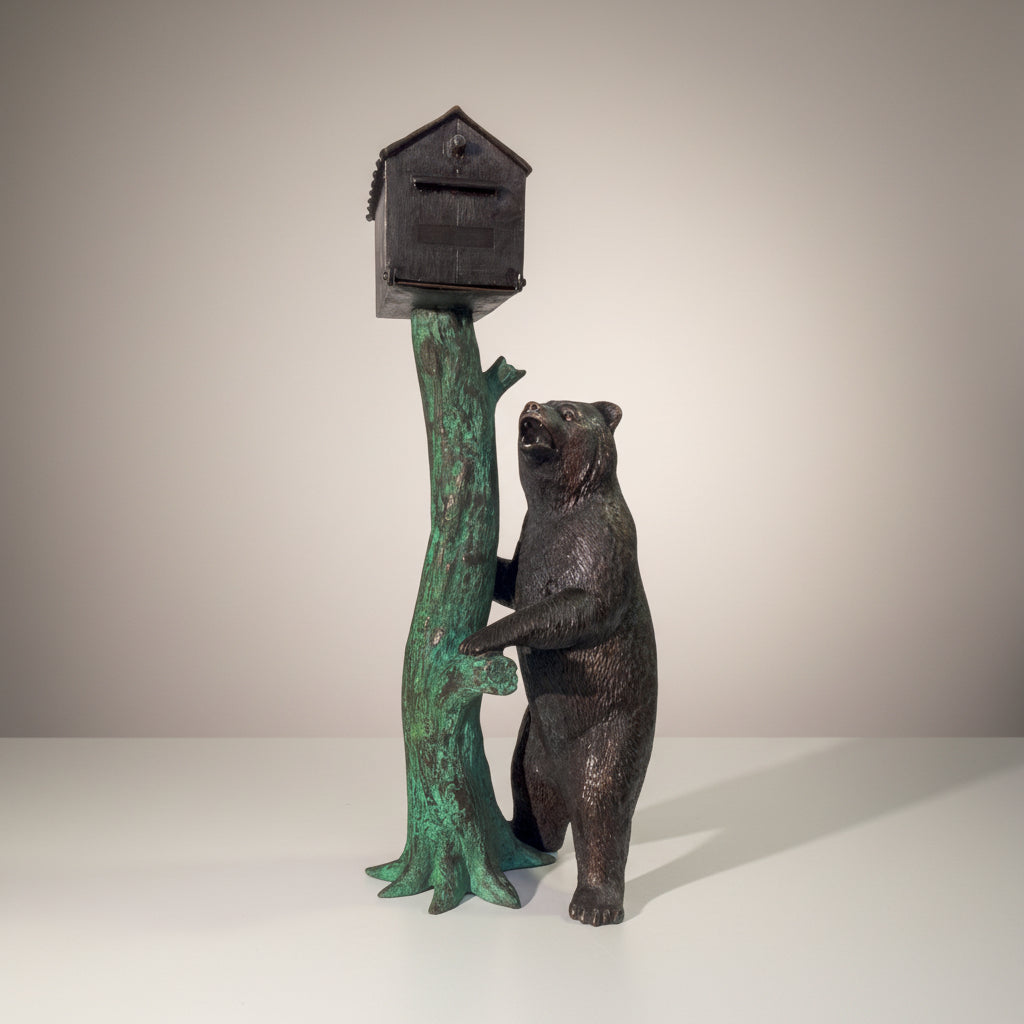 Standing Bear Bronze Statue Mailbox