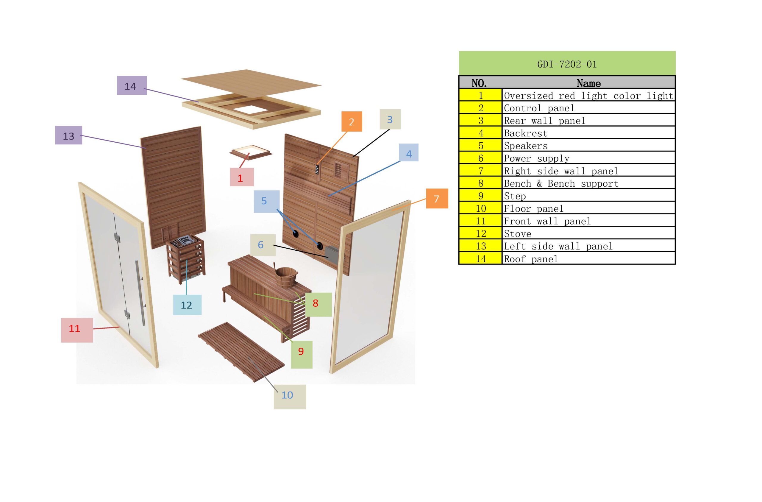 Golden Designs Hanko 2-3 Person Traditional Sauna – Canadian Red Cedar Interior GDI-7202-01