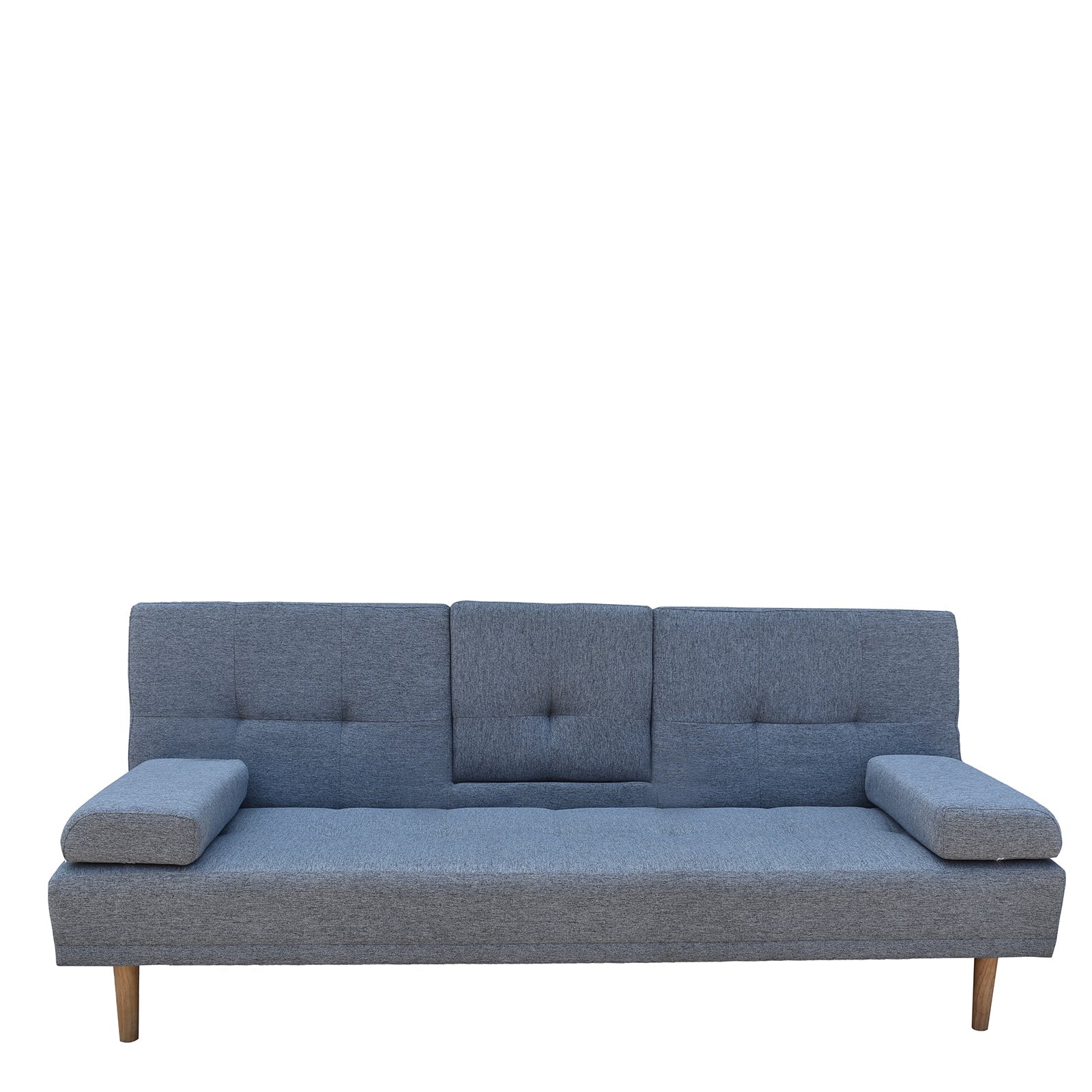 Casa Decor Mendoza 2 in 1 Sofa Bed Couch Grey Pull Down Cupholder 3