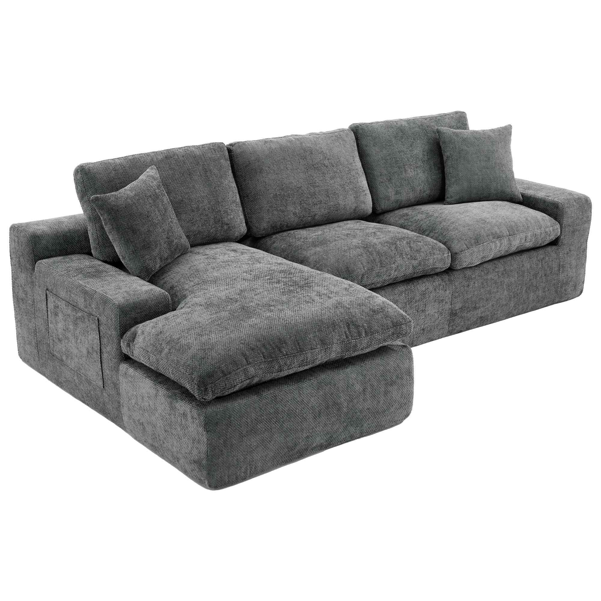 Cloud Sectional Sofa 107.9' Upholstered Sofa Couch with Double-layer