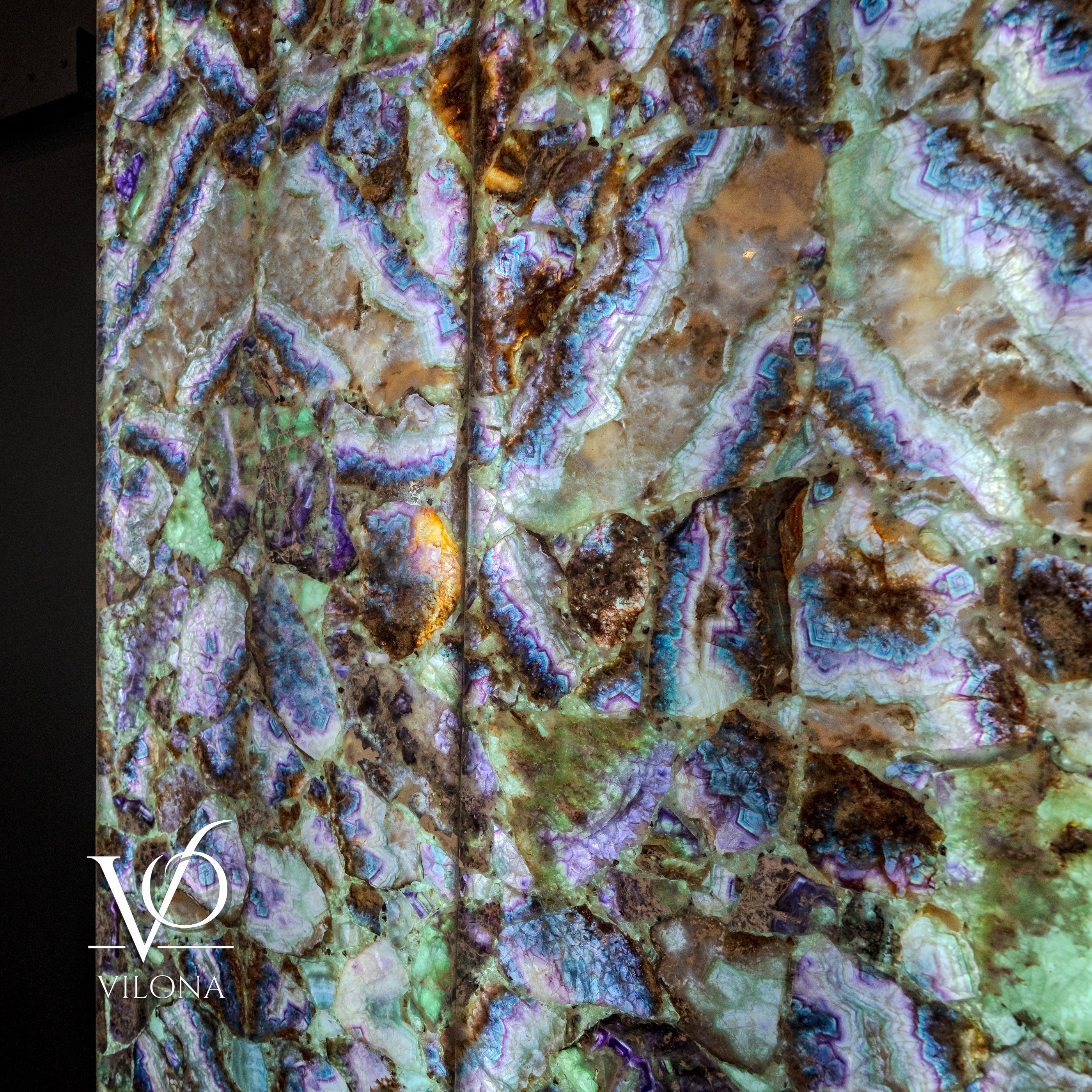 Collectors Grade Mosaic Fluorite Crystal Wall Panels