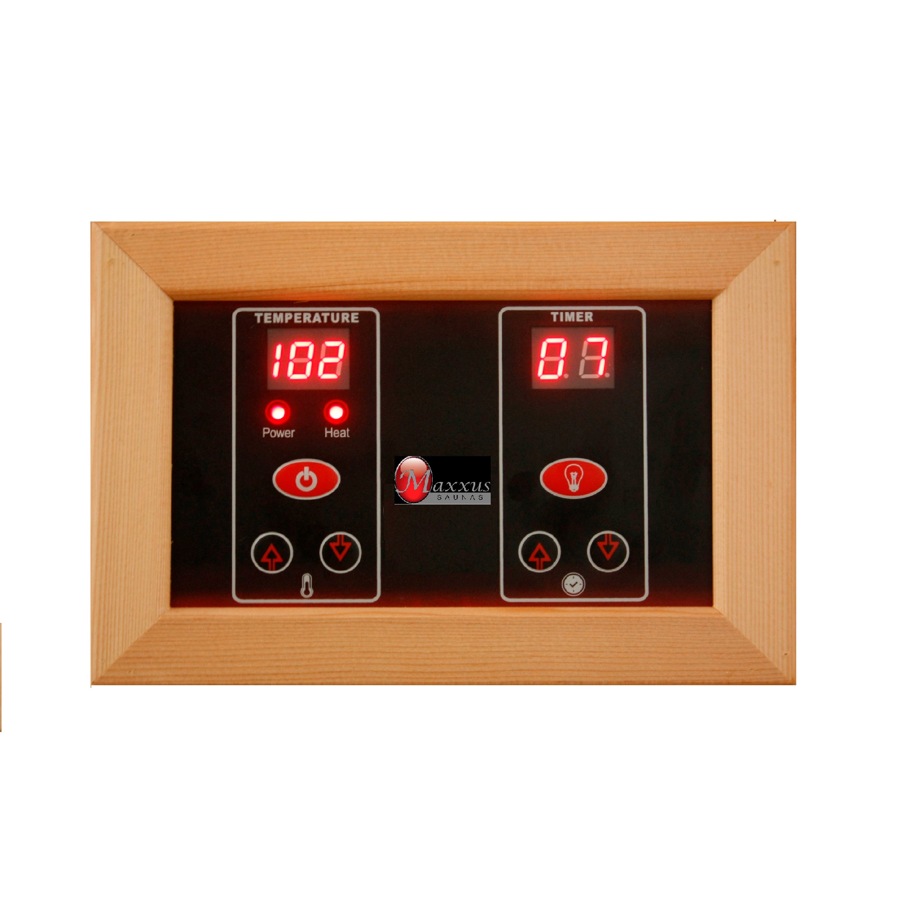 Maxxus Seattle 2 person Near Zero EMF FAR Infrared Sauna Canadian Hemlock MX-J206-01-ZF