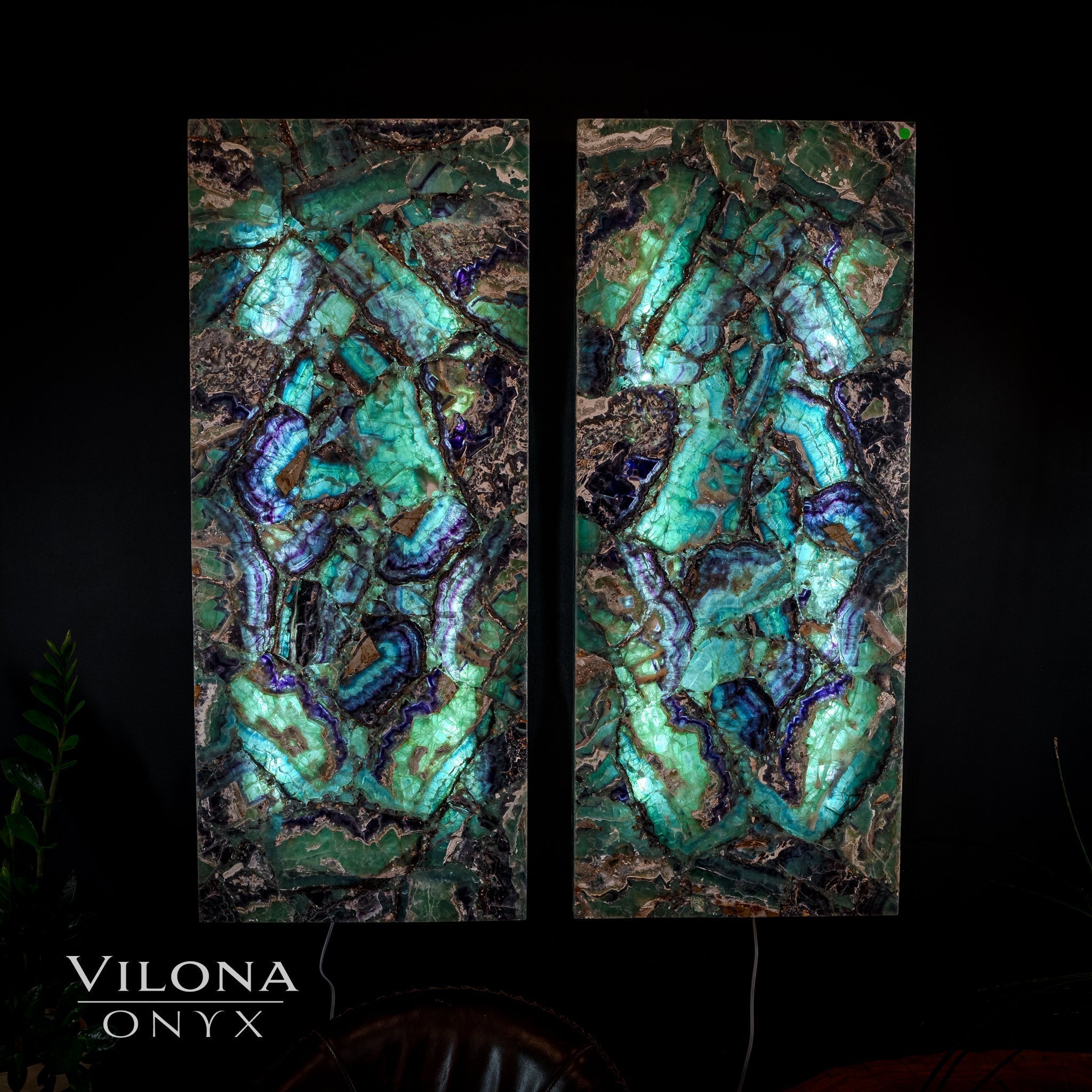 Fluorite Crystal Wall Panels (Set #7)
