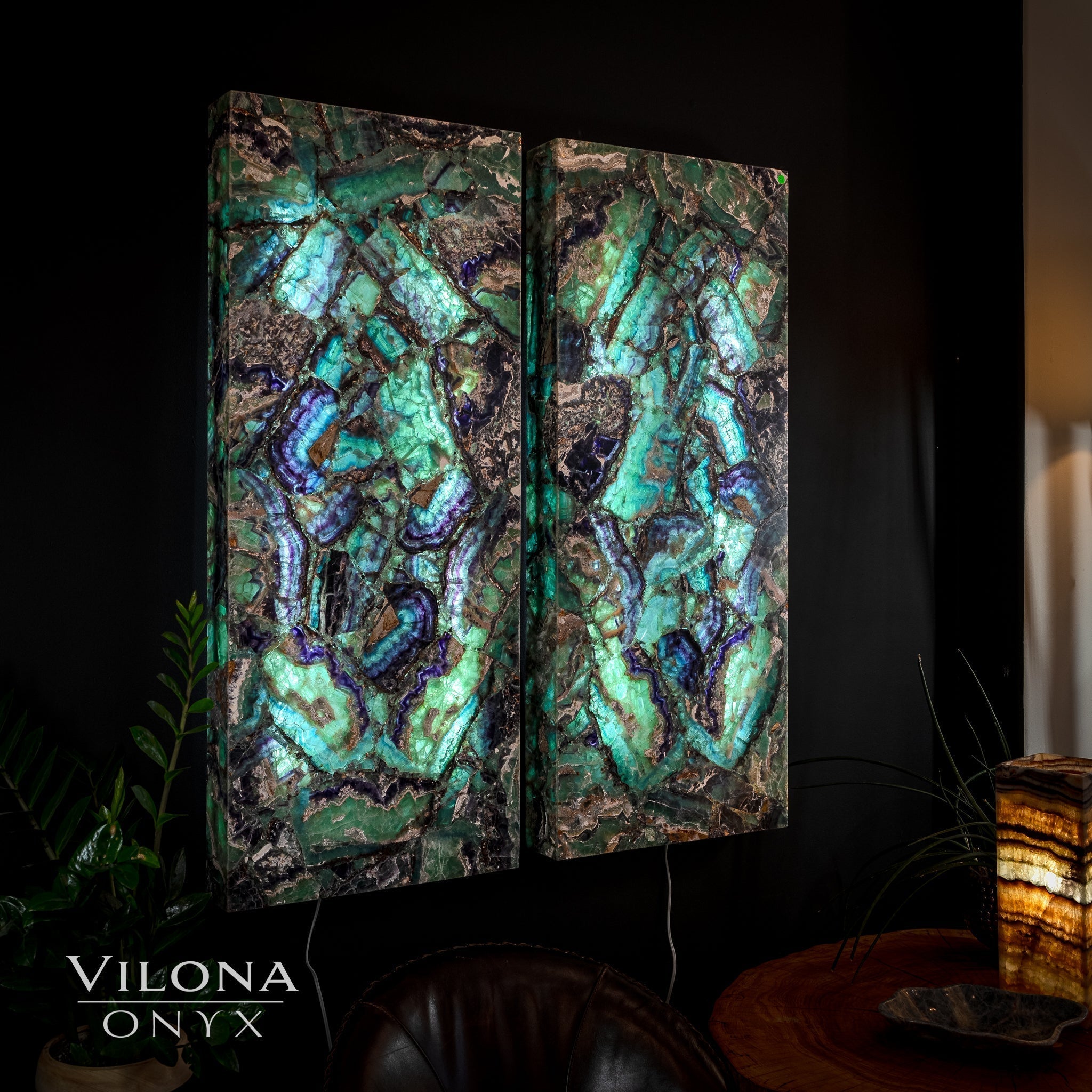 Fluorite Crystal Wall Panels (Set #7)